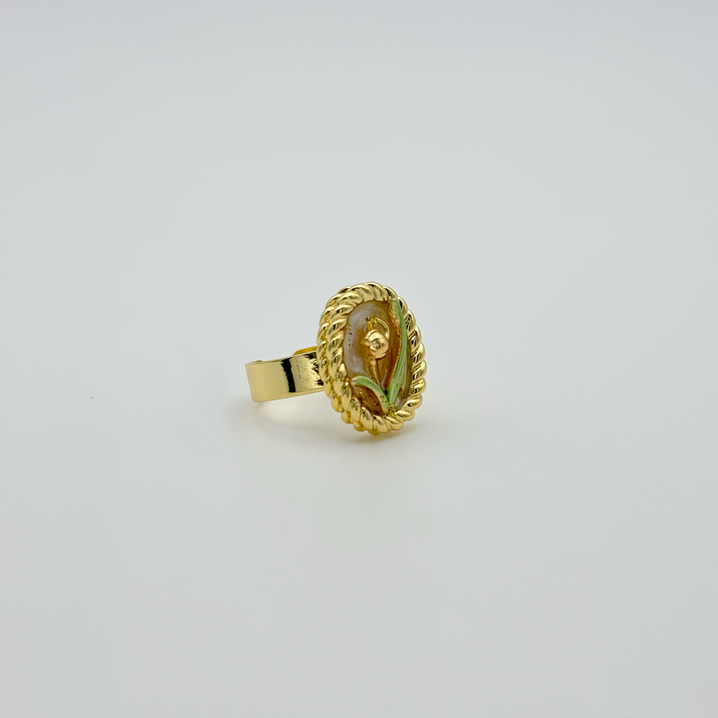 Tulip canvas ring