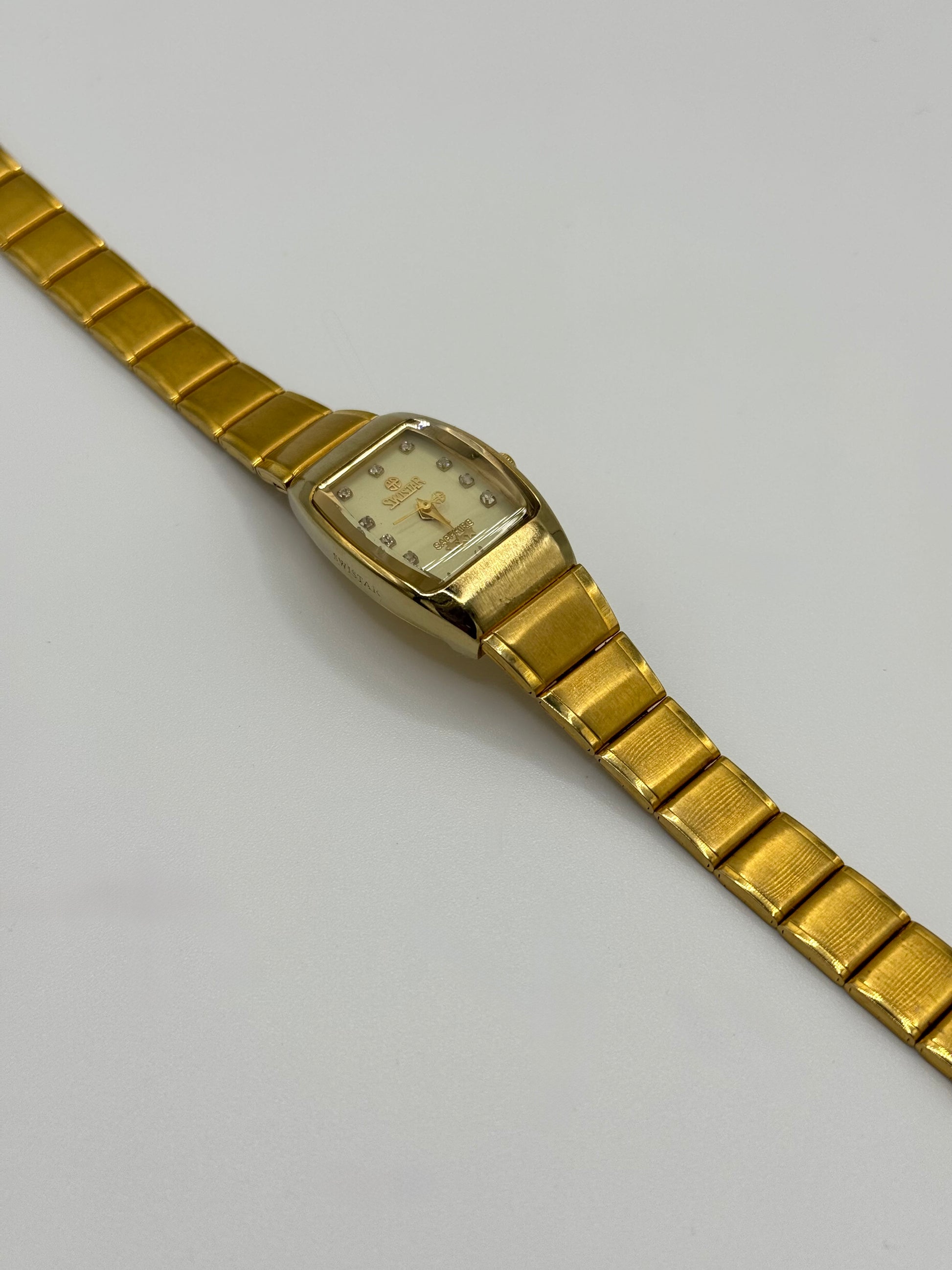 Rare swisstar gold watch - saphire crystals - rare watch - vintage watch