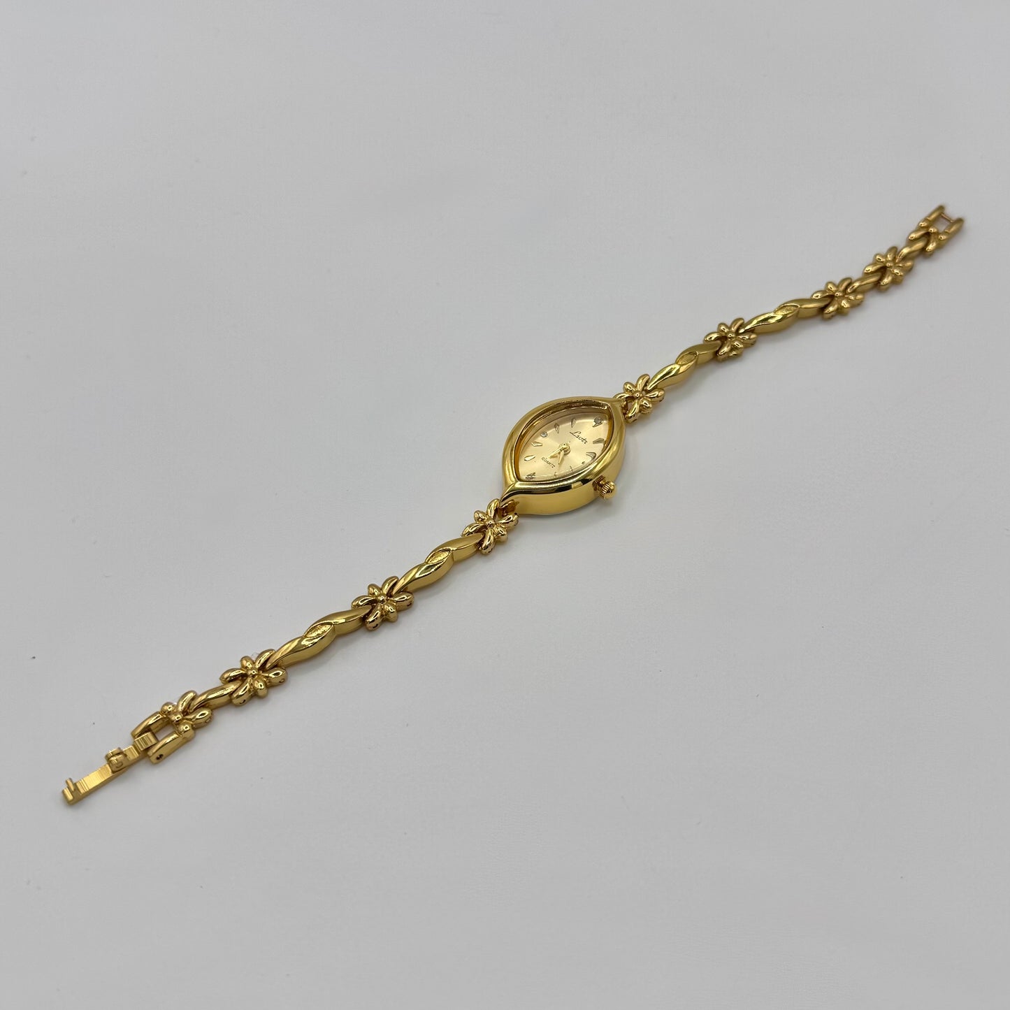 Gold soft watch - Rubon like chain - Jewlery gift - Modern vintage styled watch 