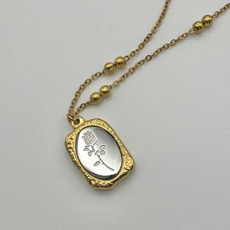 Rose Mirror Necklace